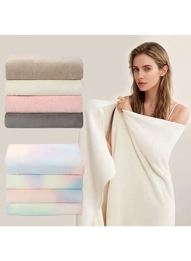 Gradient Pink Hair And Bath Towel Super Absorbent Quick Dry Lightweight Travel - Image 1